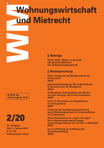  Wohnungswirtschaft und Mietrecht (WuM)
