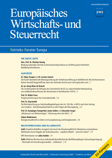  Europäisches Wirtschafts- und Steuerrecht (EWS)