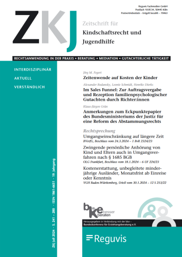  Zeitschrift für Kindschaftsrecht und Jugendhilfe (ZKJ)