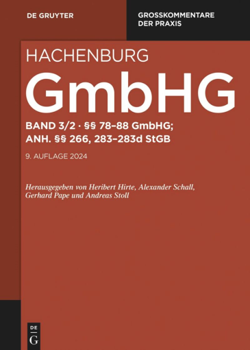  Hachenburg GmbHG, Band 3/2
