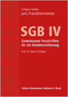 juris PraxisKommentar SGB IV - Gemeinsame Vorschriften für die Sozialversicherung