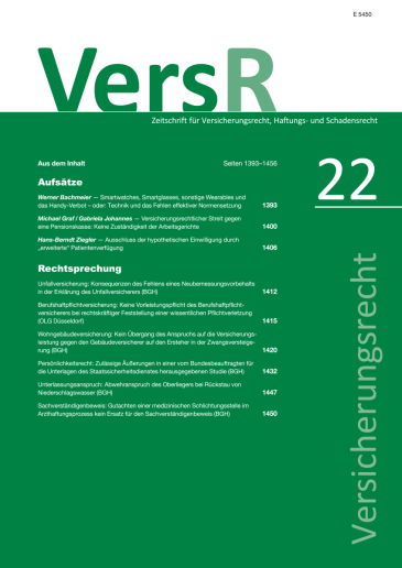  Versicherungsrecht (VersR)