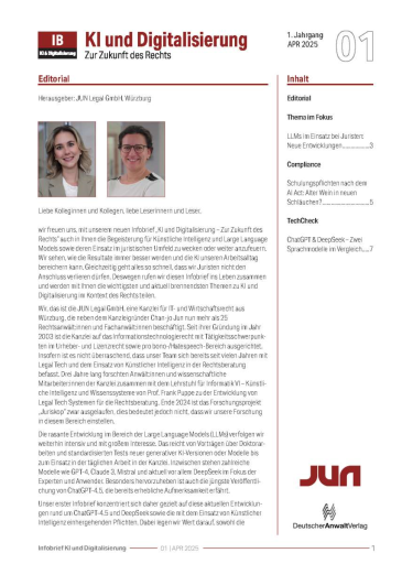  Infobrief KI und Digitalisierung: Zur Zukunft des Rechts